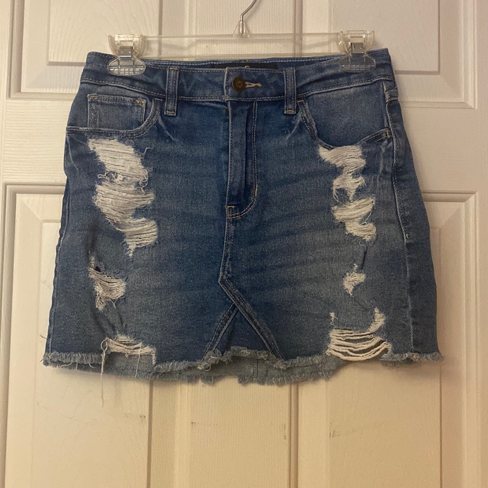 Hollister High Rise Jean Skirt